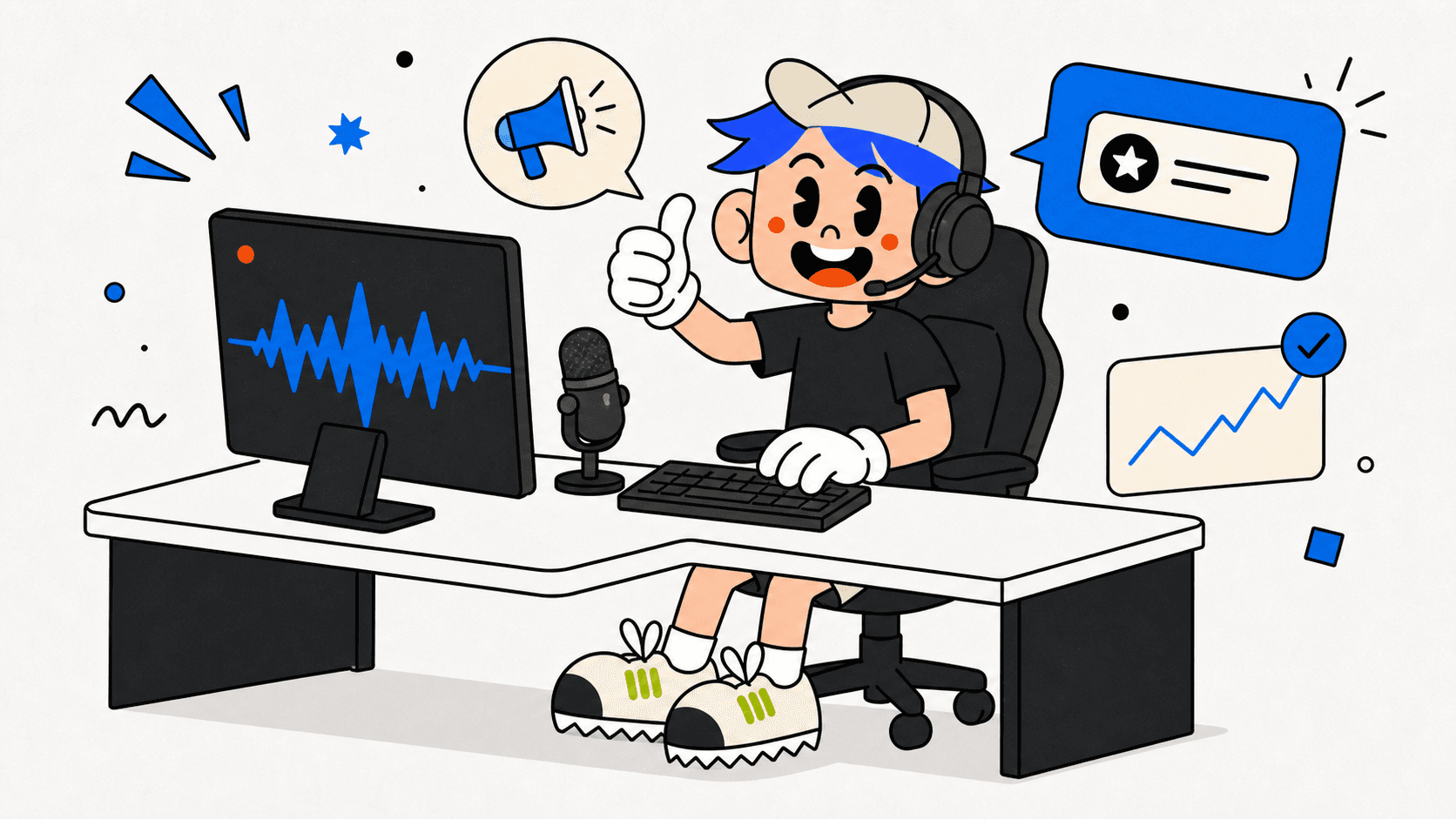 Uplify mascot streaming and receiving an advertising offer